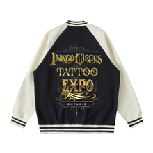 Load image into Gallery viewer, VARSITY FULL TOUR - Two Tone Raglan Sleeve Varsity Jacket